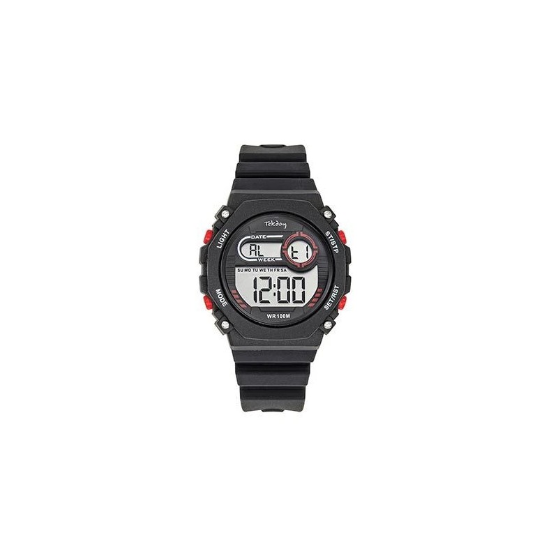 Montre homme Tekday silicone noir
