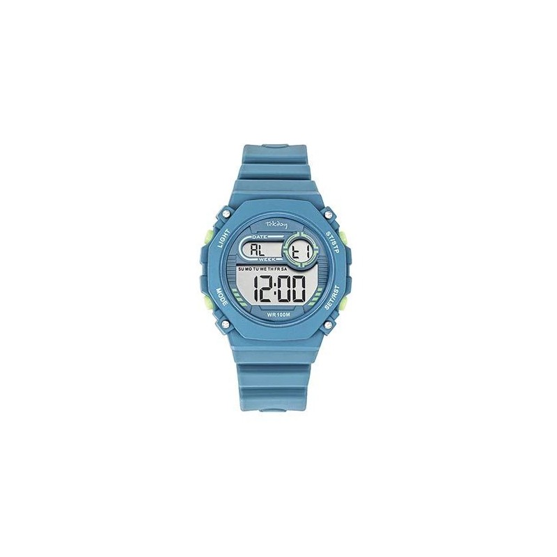 Montre mixte Tekday silicone bleu