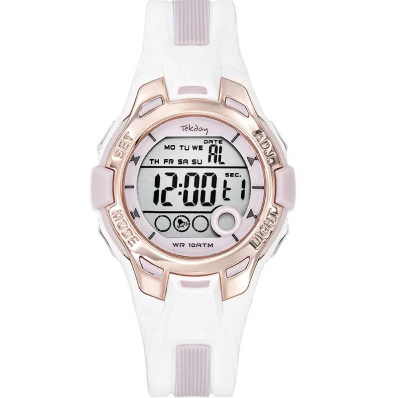 Montre enfant Tekday silicone blanc