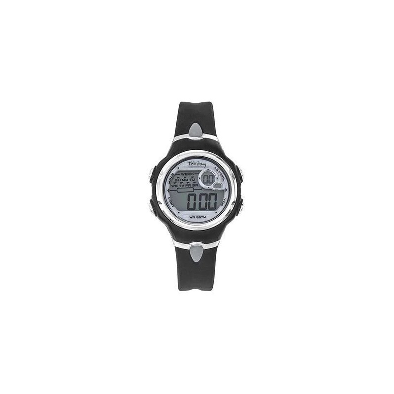 Montre enfant Tekday silicone noir