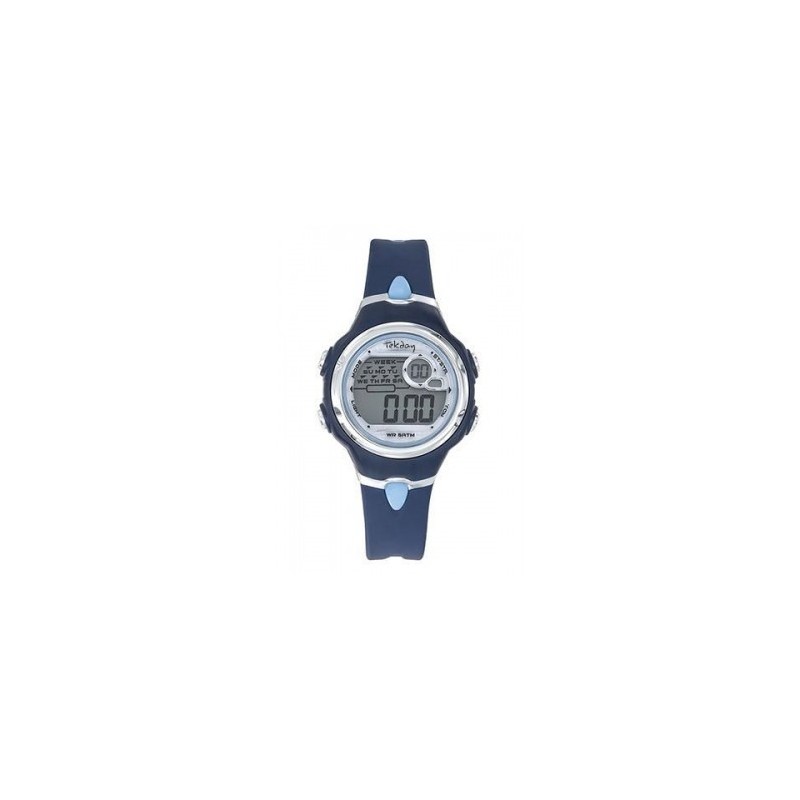 Montre enfant Tekday silicone bleu foncé