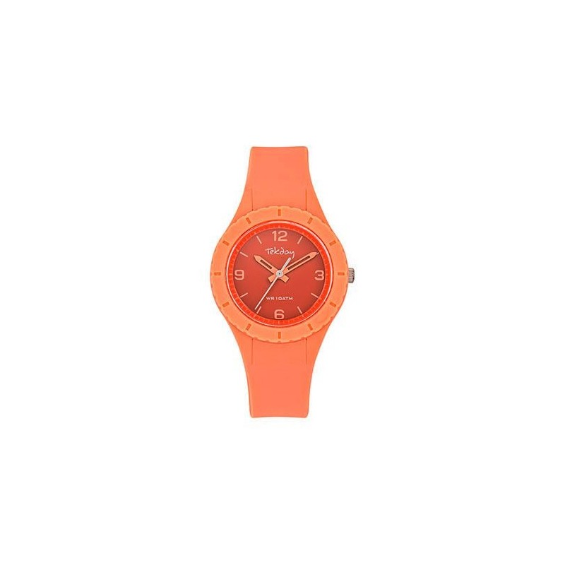 Montre femme Tekday silicone orange