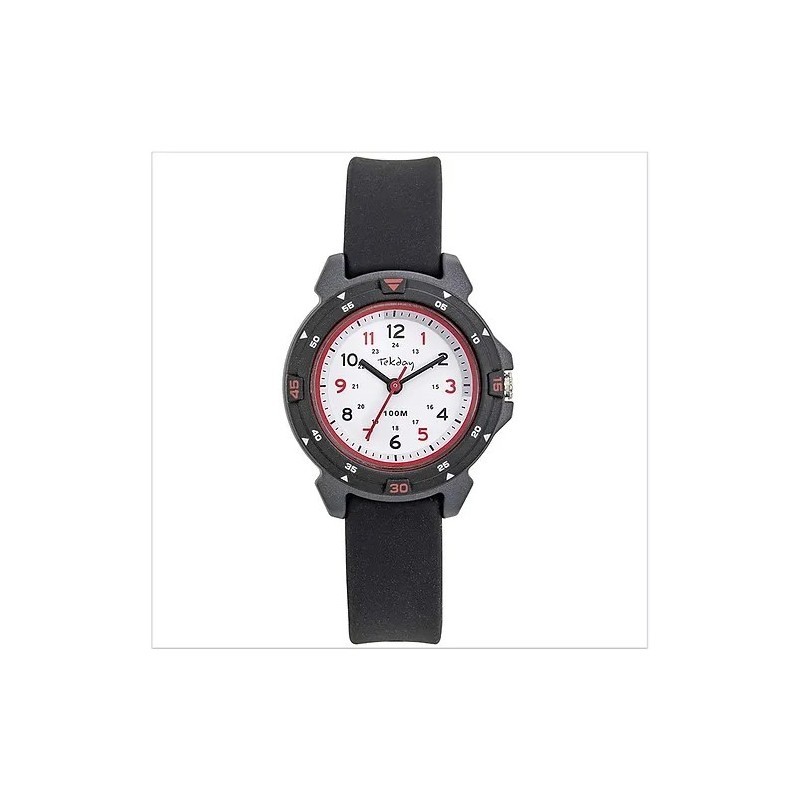 Montre enfant Tekday silicone noir