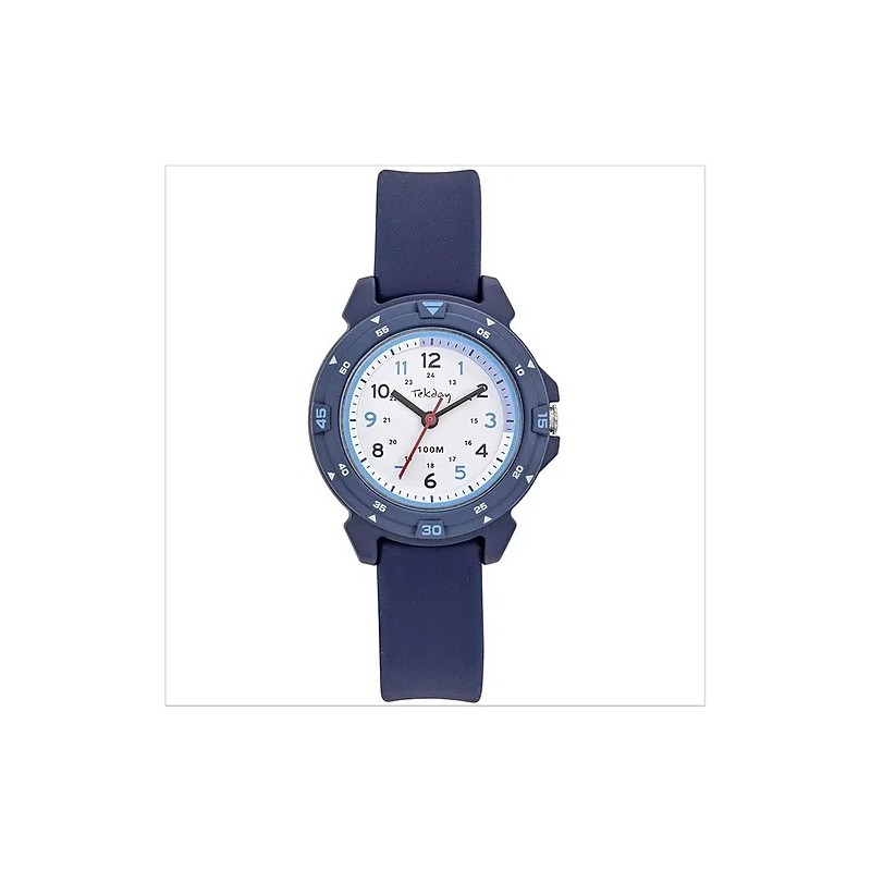 Montre enfant Tekday silicone bleu