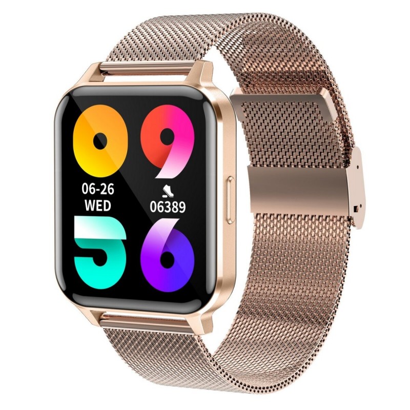 Montre Connectée Femme Smarty2.0 en Acier et PVD Doré rose