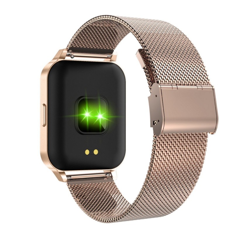 Montre Connectée Femme Smarty2.0 en Acier et PVD Doré rose