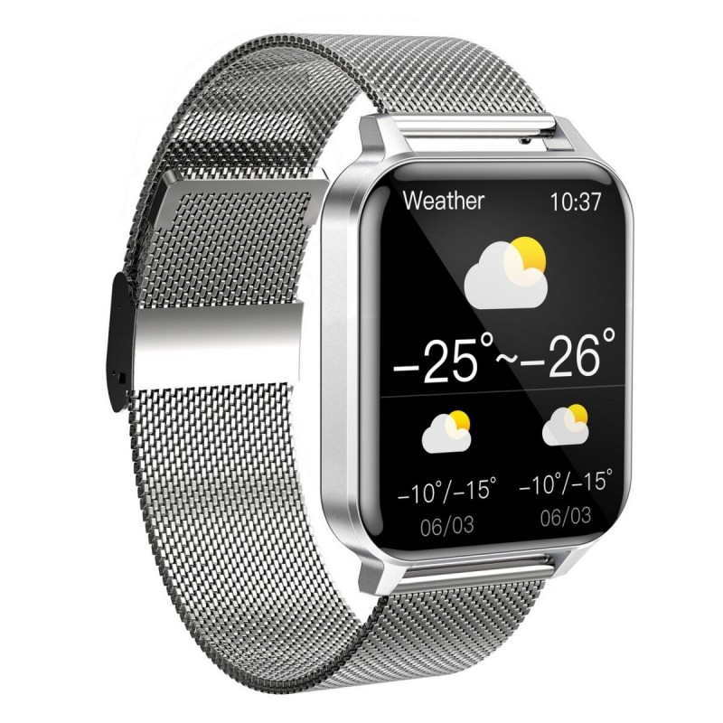 Montre Connectée uNISEXE Smarty2.0 en Acier et PVD ARGENTE