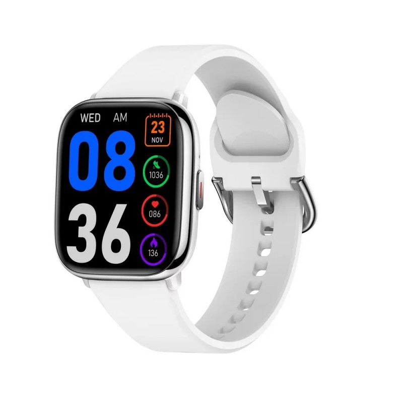 Montre Connectée Unisexe Smarty overtake en Silicone blanc