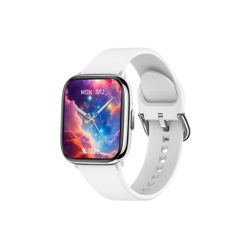 Montre Connectée Unisexe Smarty overtake en Silicone blanc