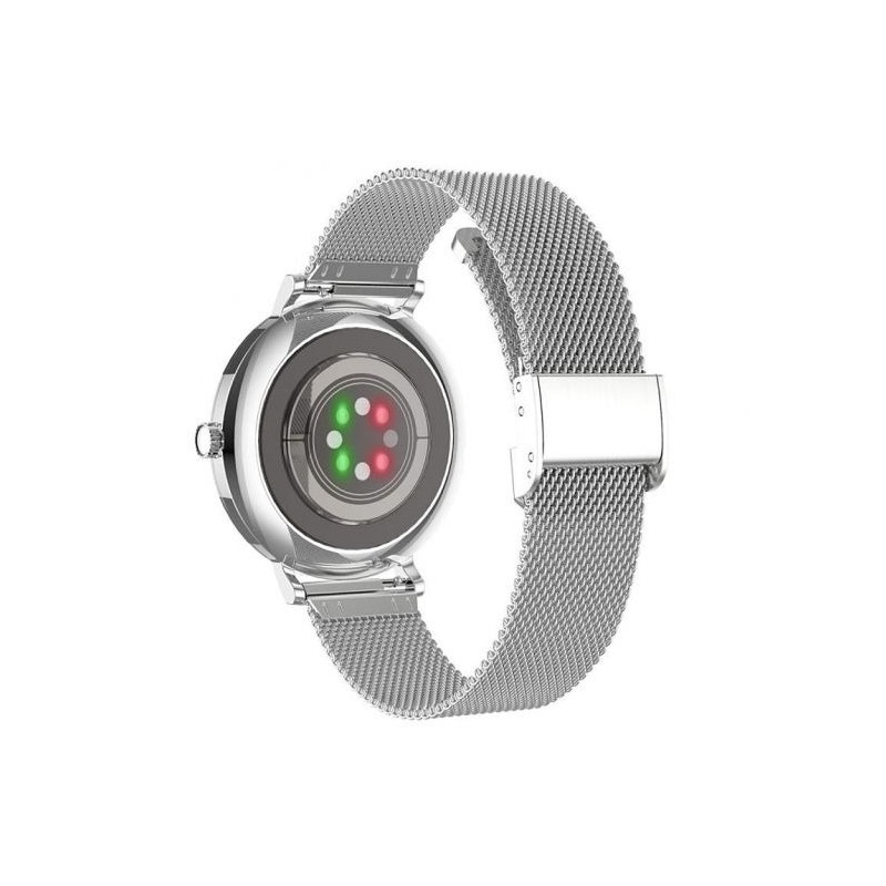 Montre connectée Unisexe Smarty 2.0 Slim Amoled en Acier Argenté