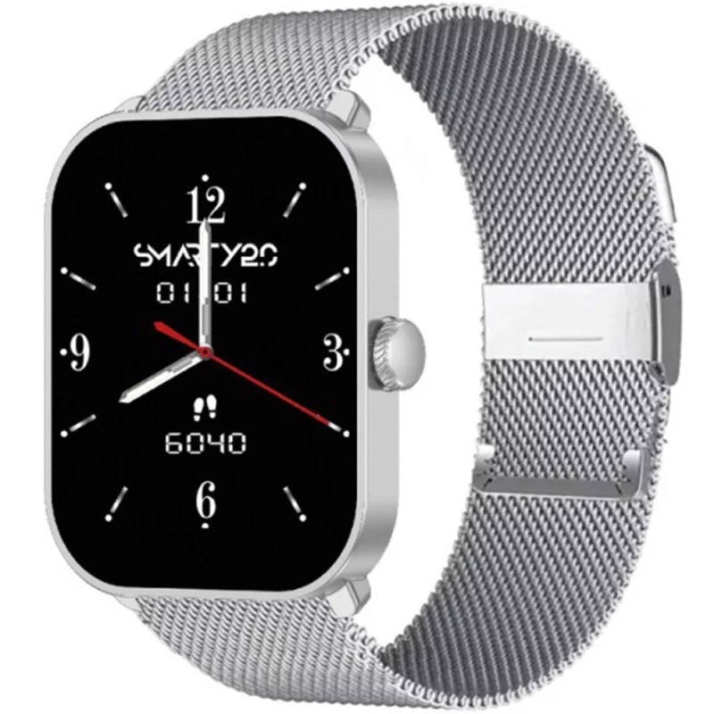 Montre Connectée UNISEXE Smarty 2.0 Super Amoled acier et PVD Argenté