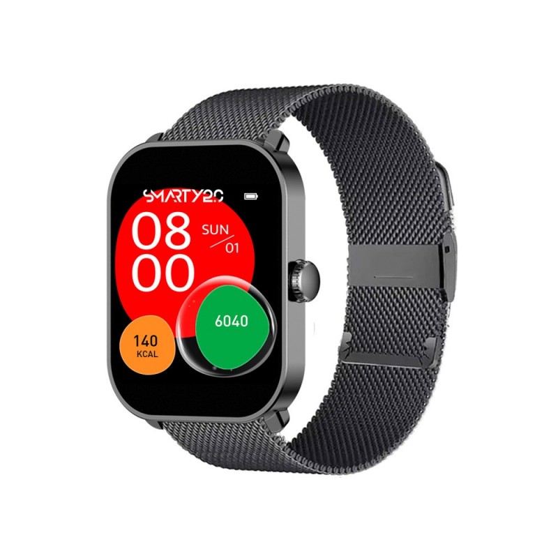 Montre Connectée UNISEXE Smarty 2.0 Super Amoled acier et PVD Gris