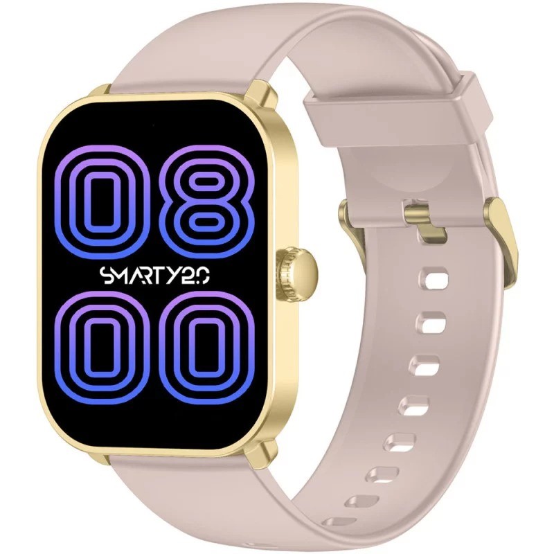 Montre Connectée Femme Smarty 2.0 Super Amoled en Silicone Beige