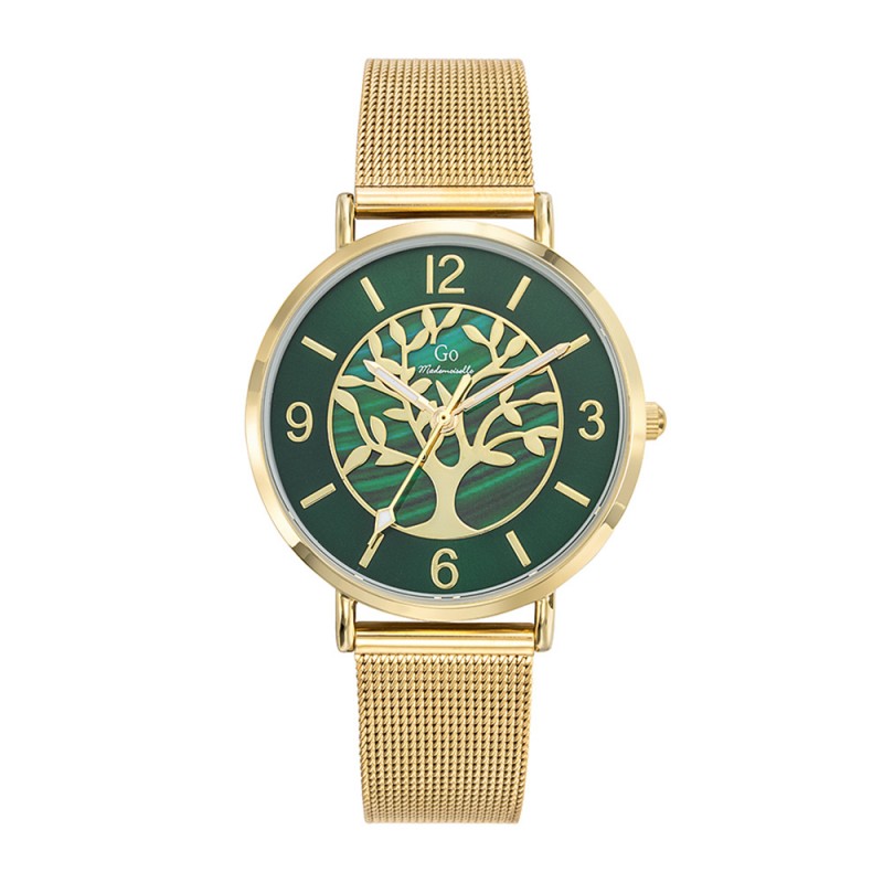 Montre Femme GO Mademoiselle en Métal Doré - Arbre de Vie