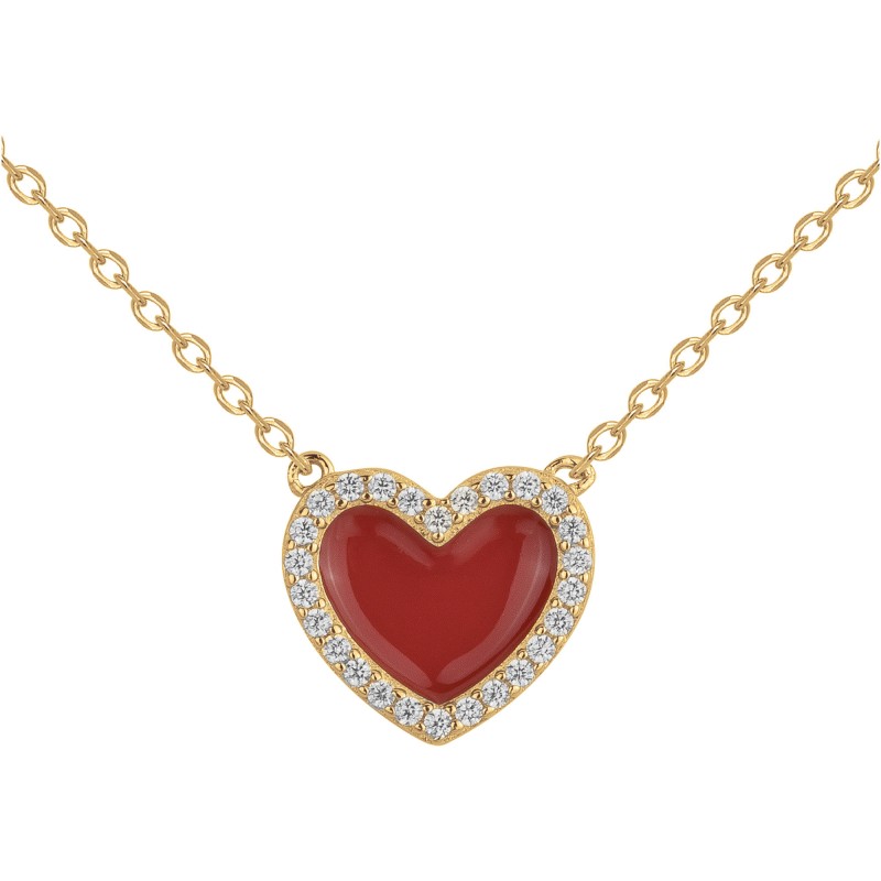 Collier Carador Femme en Plaqué Or en forme de Coeur