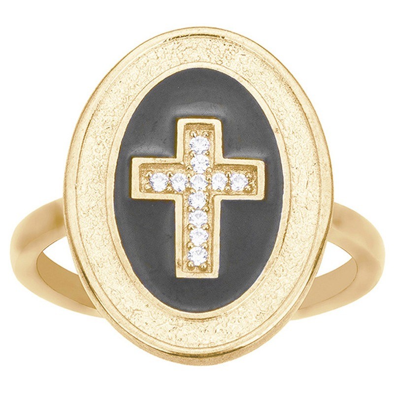 Bague fantaisie femme carador en plaqué or avec oxydes de zirconium