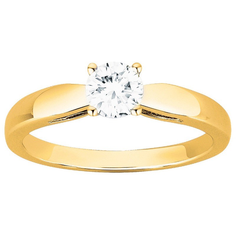 Bague Femme Carador - Plaqué Or - Oxyde de Zirconium