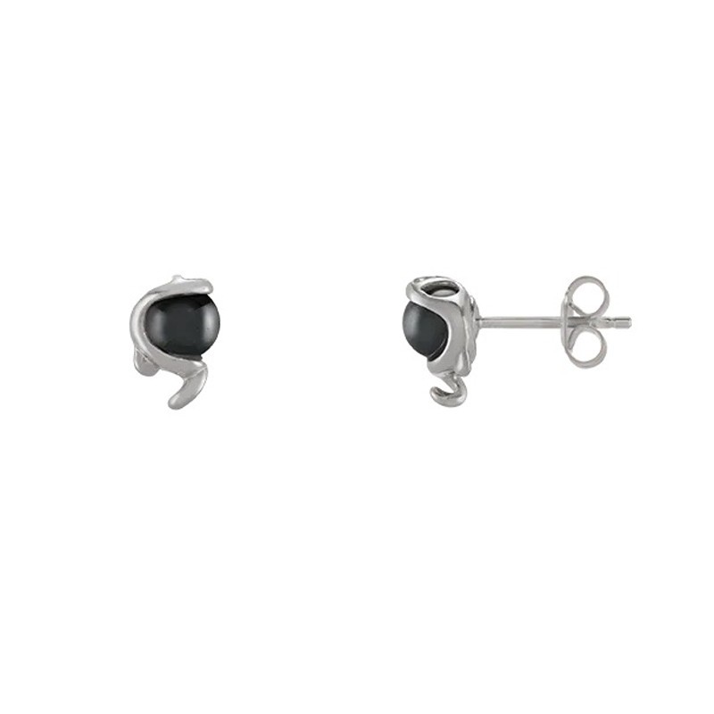 Boucles d'oreilles Jourdan - Bijoux Dune - Hématite et argent 925/1000