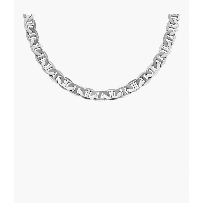 Collier Chaîne Homme Fossil Anchor Heritage en acier argenté