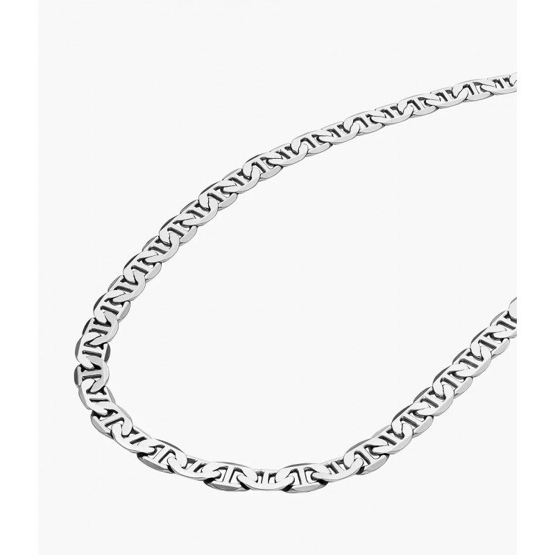 Collier Chaîne Homme Fossil Anchor Heritage en acier argenté