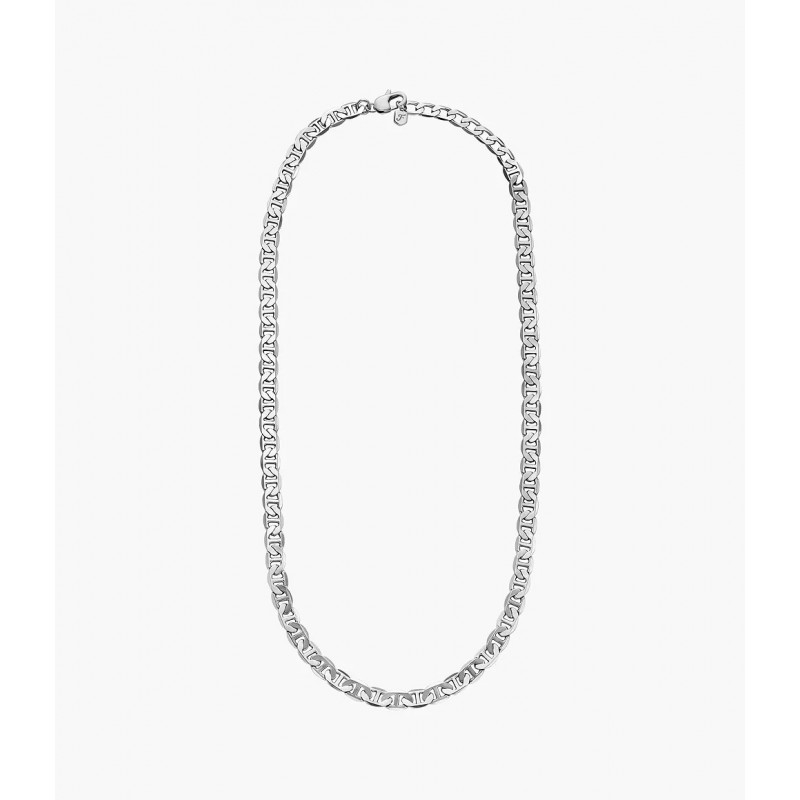 Collier Chaîne Homme Fossil Anchor Heritage en acier argenté