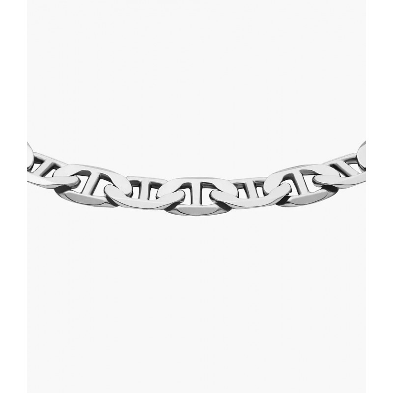 Bracelet Fossil chaîne Anchor heritage Homme en acier argenté