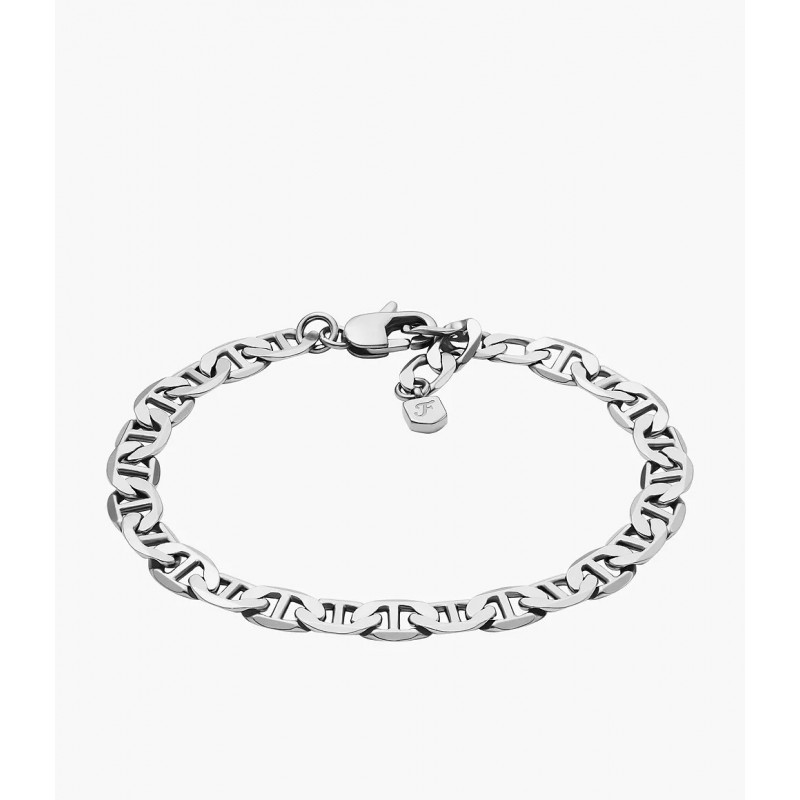 Bracelet Fossil chaîne Anchor heritage Homme en acier argenté
