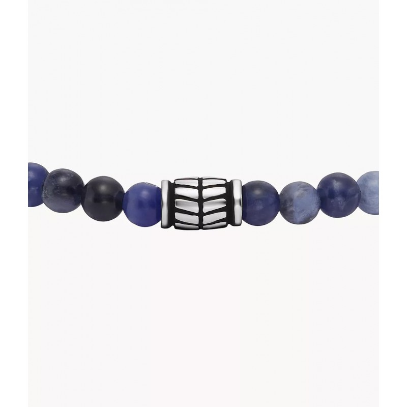 Bracelet de perles Mixte Fossil en pierre de sodalite