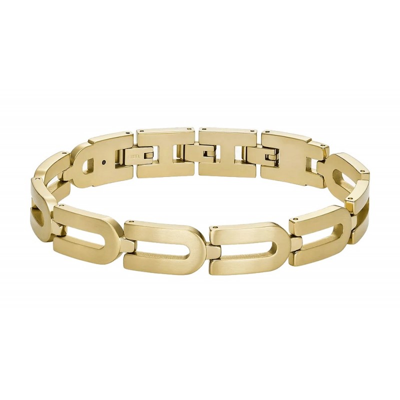 Bracelet Homme Fossil en acier doré