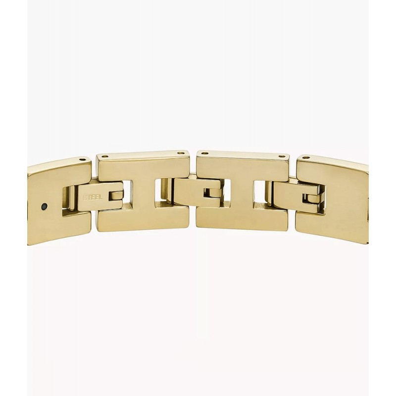 Bracelet Homme Fossil en acier doré