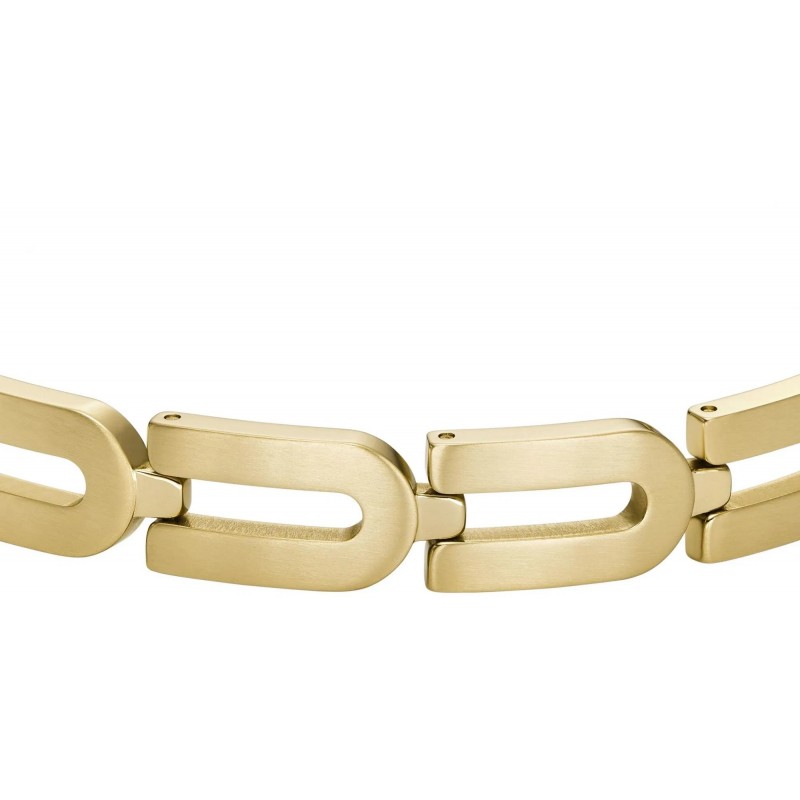 Bracelet Homme Fossil en acier doré