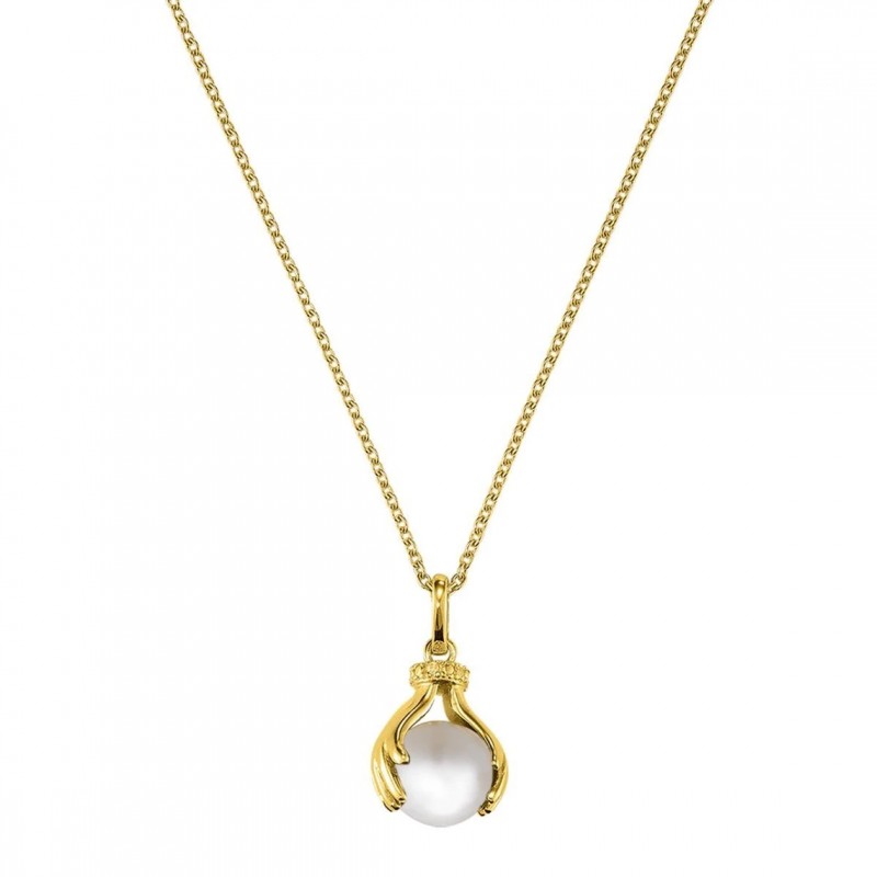 Collier Femme - Jourdan - Bijoux Hélicé - Argent Doré avec Perle Blanche