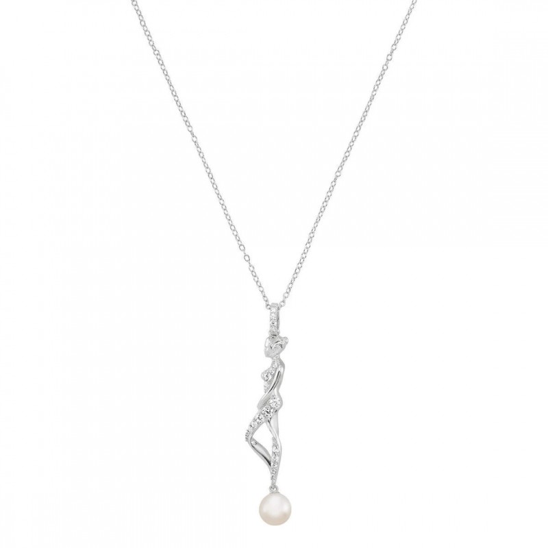 Collier Femme - Jourdan - Bijoux Poema- Argent avec Perle Blanche