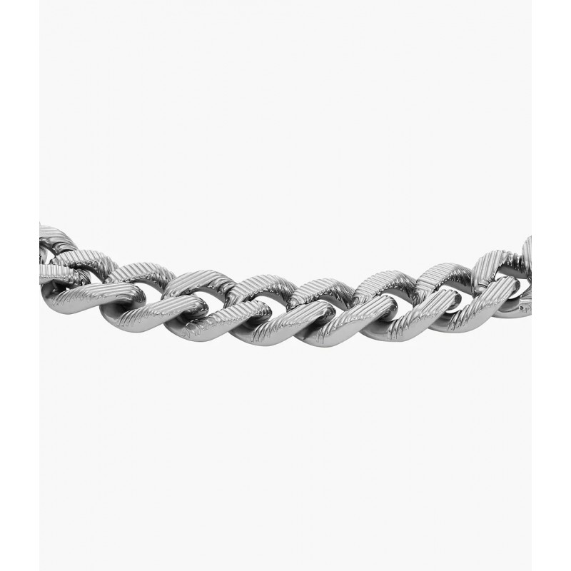 Bracelet Mixte chaîne Fossil Harlow Linear en acier argenté
