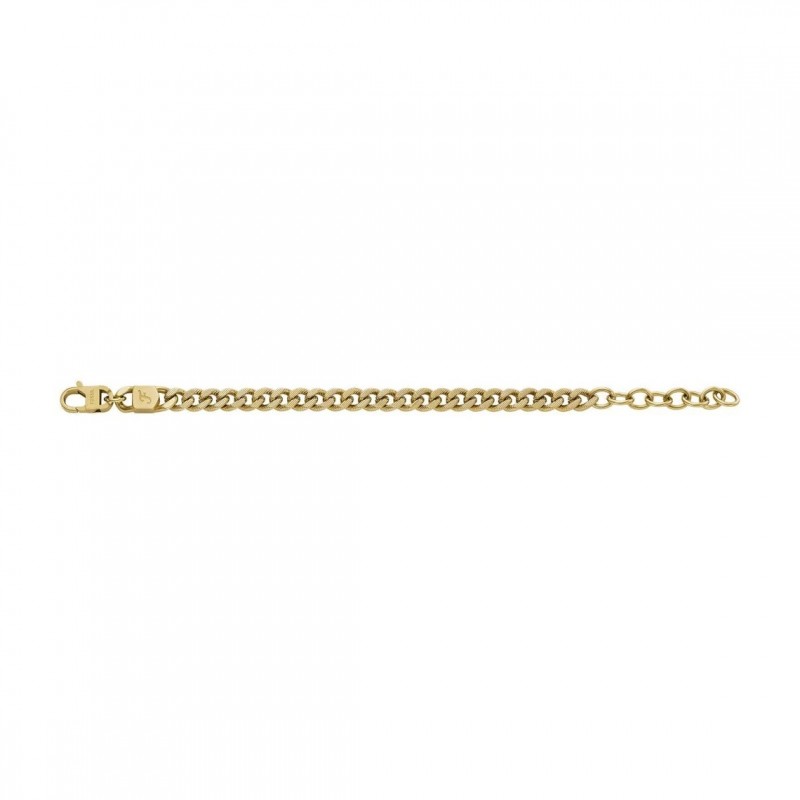 Bracelet Mixte chaîne Fossil Harlow Linear en acier doré