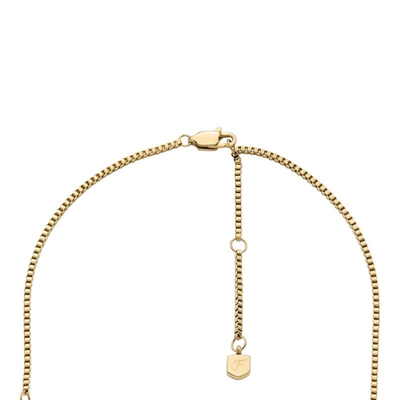 Collier Chaîne et perles Femme Fossil en lapis-lazuli