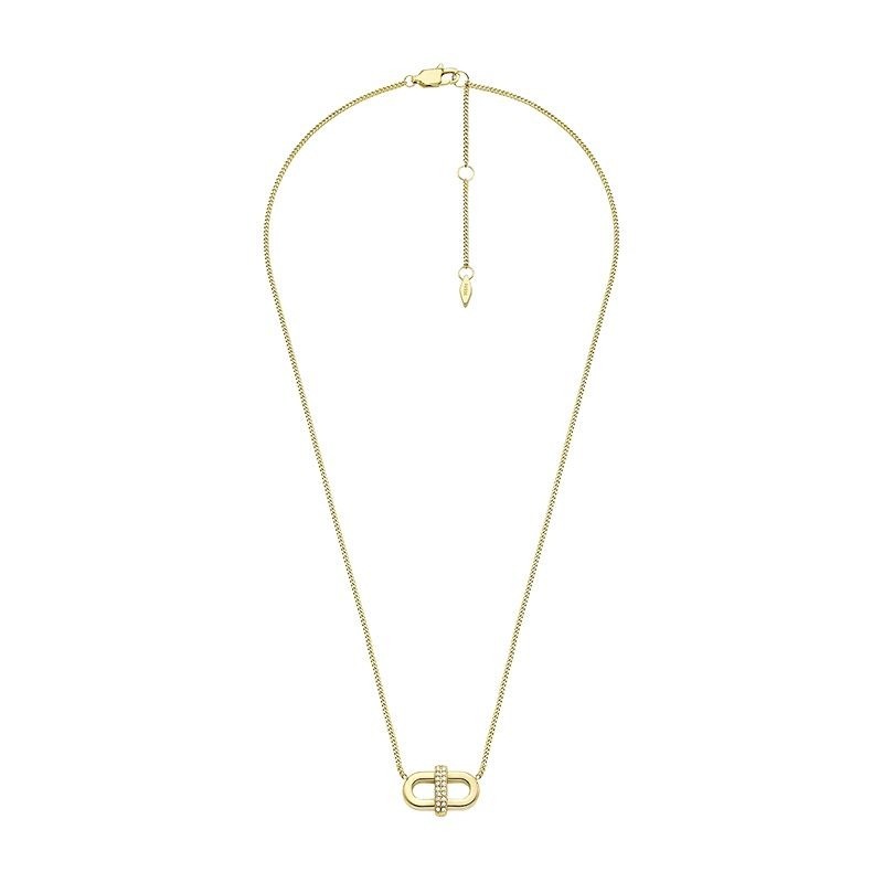 Collier Femme Fossil Heritage D-Link en acier doré