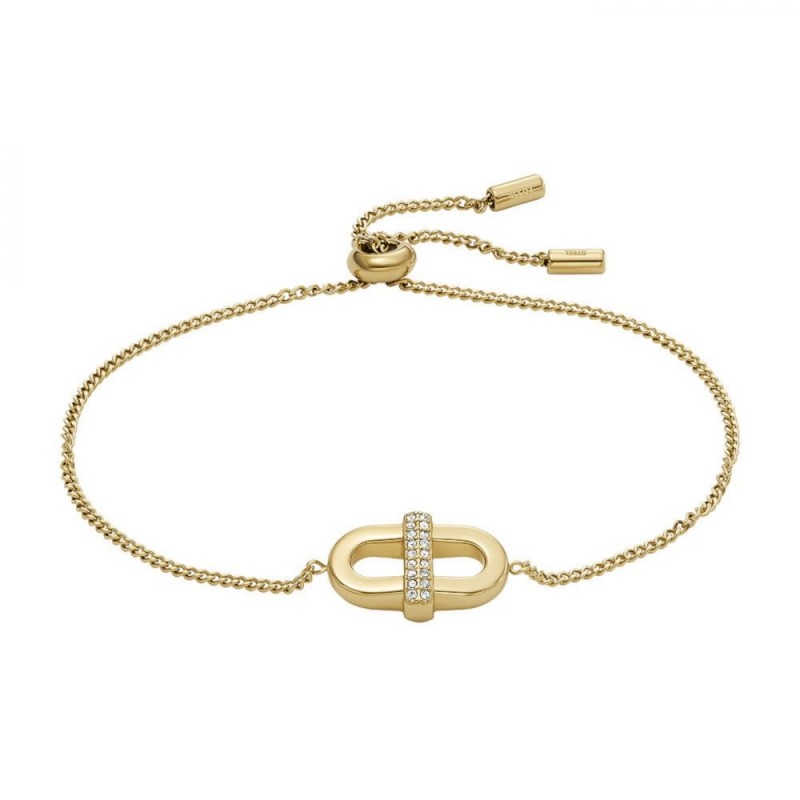 Bracelet Femme Fossil en acier doré