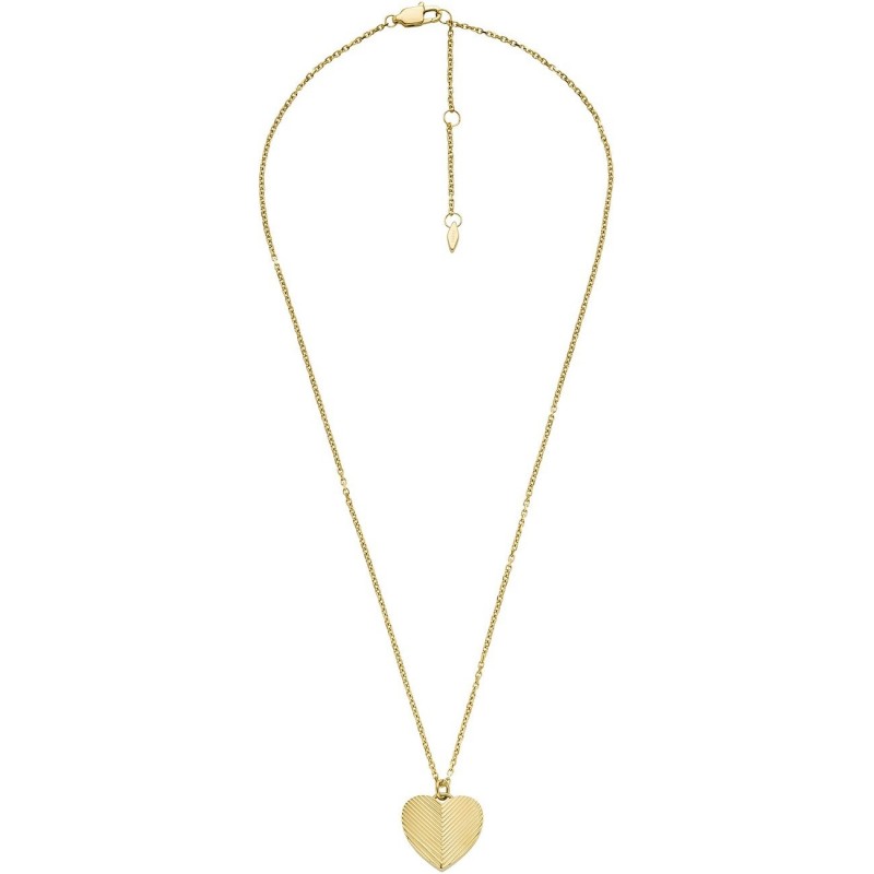 Collier coeur Femme Fossil Harlow en acier doré