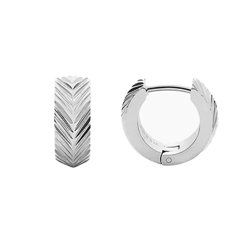 Créoles Femme Fossil en acier