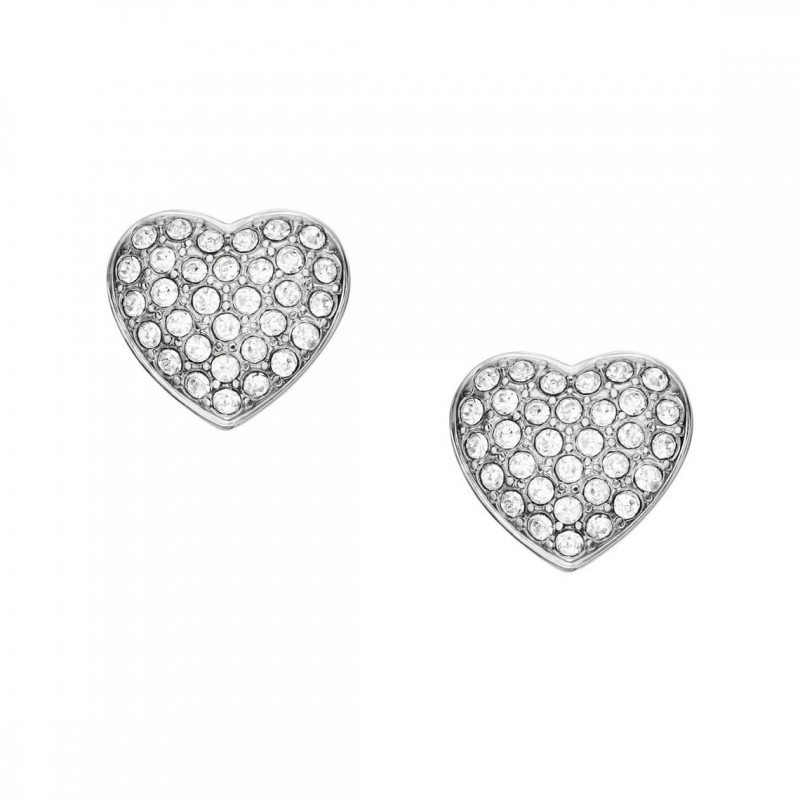 Boucles d'oreilles coeur Femme Fossil en acier