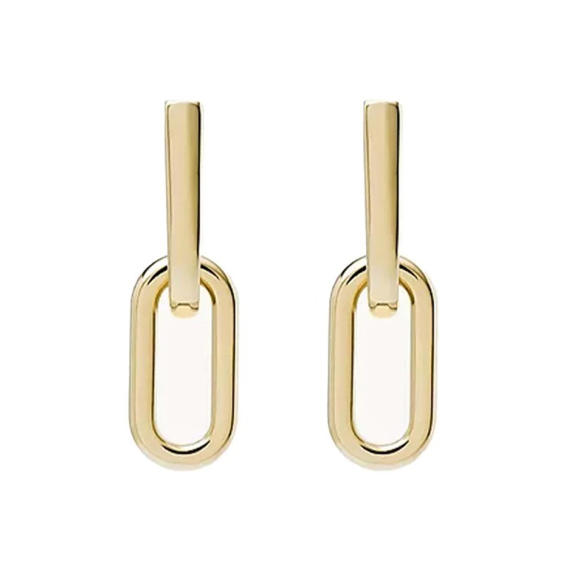 Boucles d'oreilles Femme Fossil en acier doré