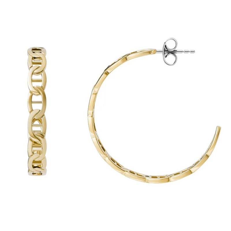 Créoles Femme Fossil Heritage en acier doré