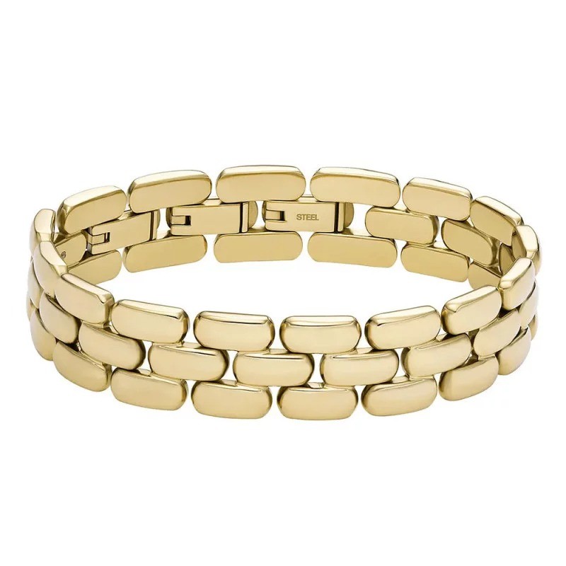 Bracelet Femme Fossil en Acier doré