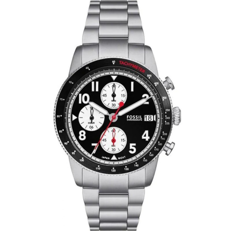 Montre Homme Fossil en Acier et cadran noir