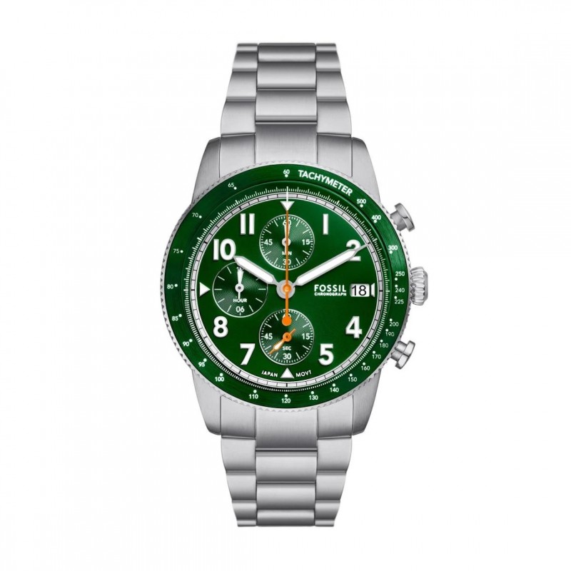 Montre Homme Fossil en Acier et cadran vert