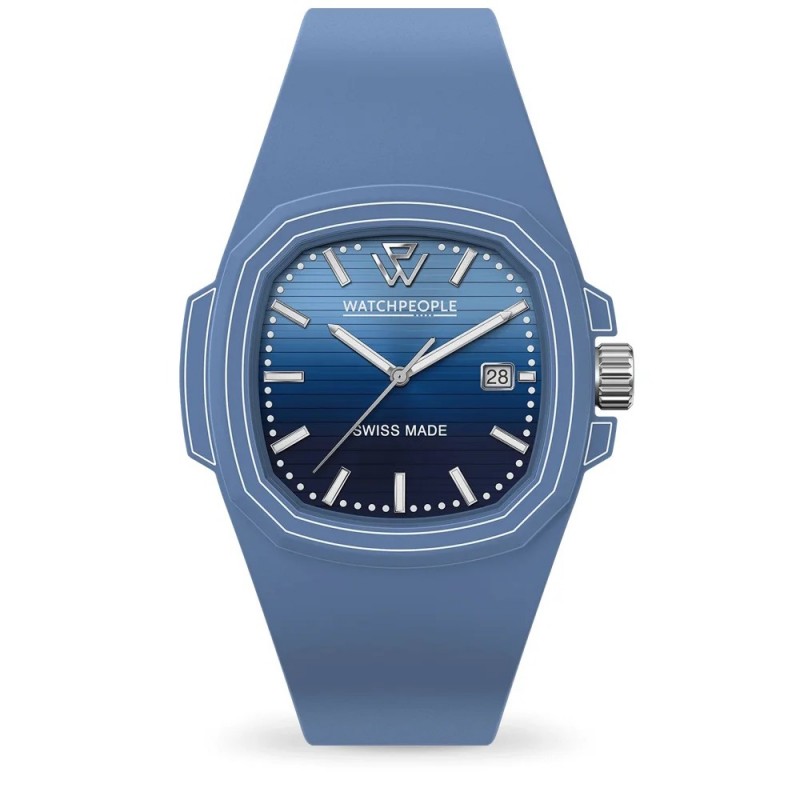 Montre Homme WatchPeople WP4 silicone et cadrant bleus