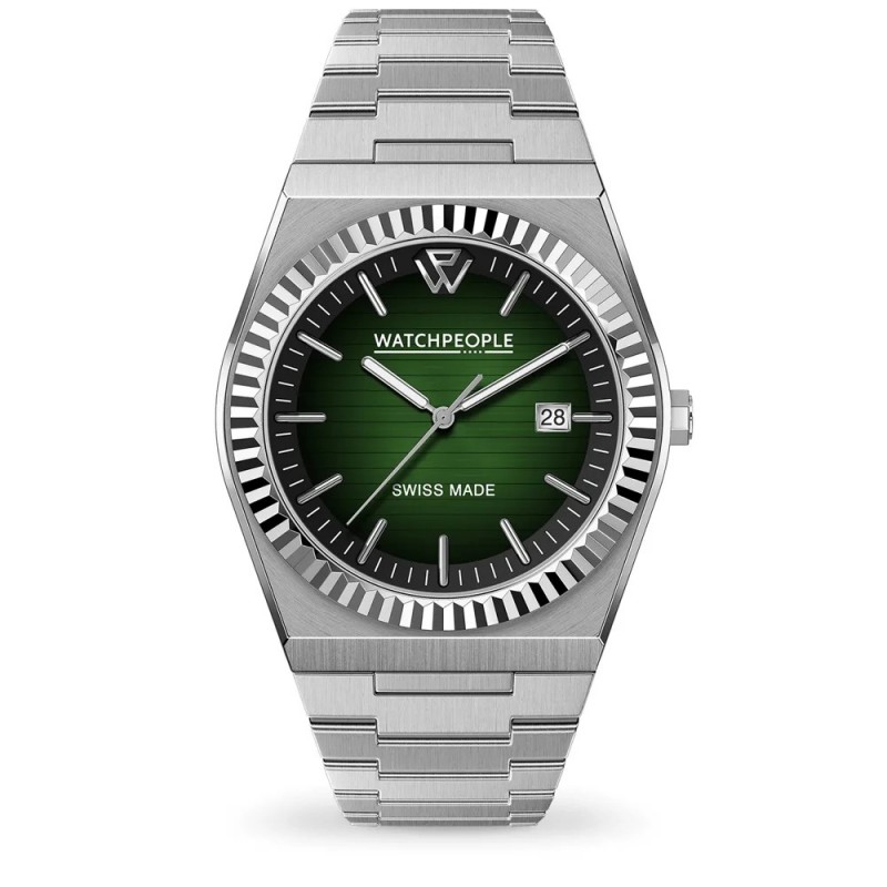 Montre Homme WatchPeople WP1 en acier cadrant vert