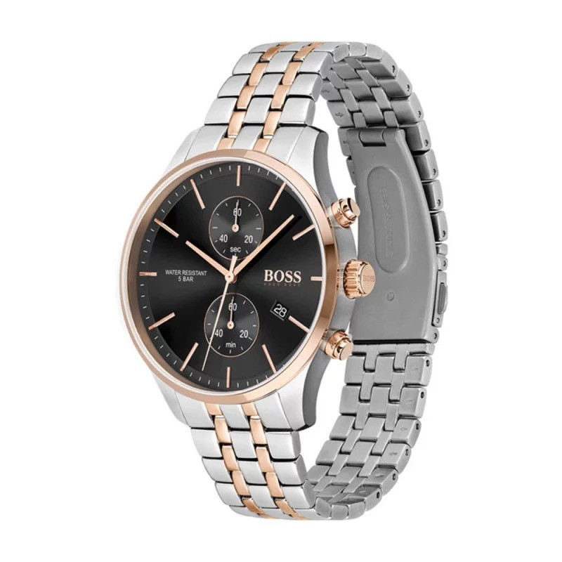 Montre Hugo Boss Associate en Acier Doré rose et Argenté