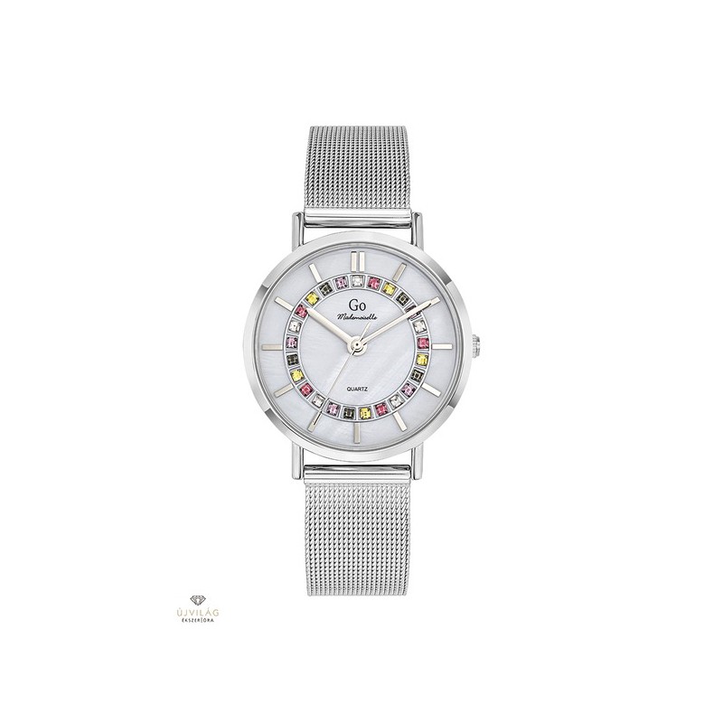 Montre Femme GO Mademoiselle - En Métal argenté-  Acier Maille milanaise et cadrant blanc